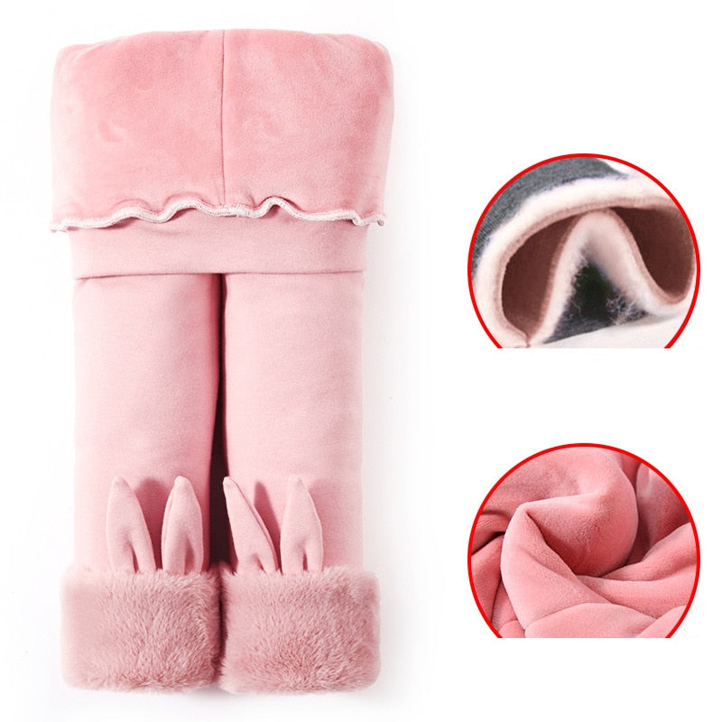 Calça Coelhinho Felpudo 3 camadas - Fofinhas para Meninas